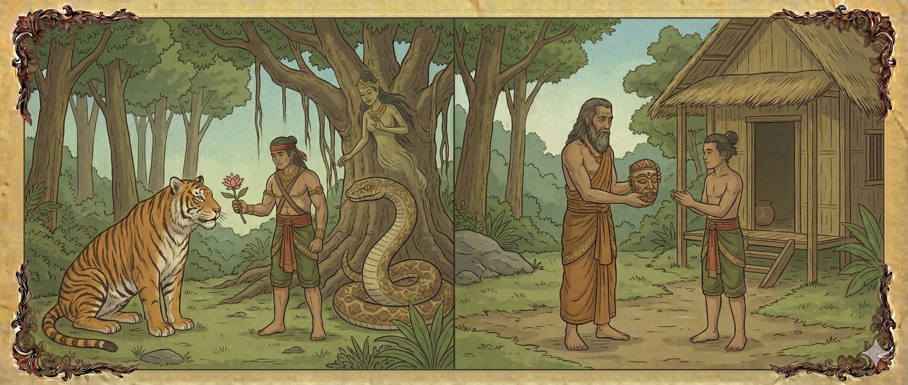 Jaka menghadapi ujian di hutan gaib